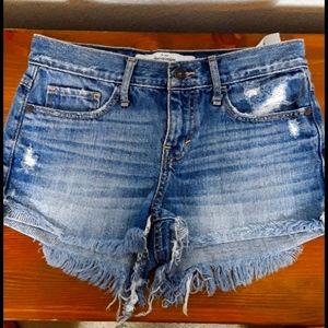 Ambercrombie and Finch Distressed Jean Shorts